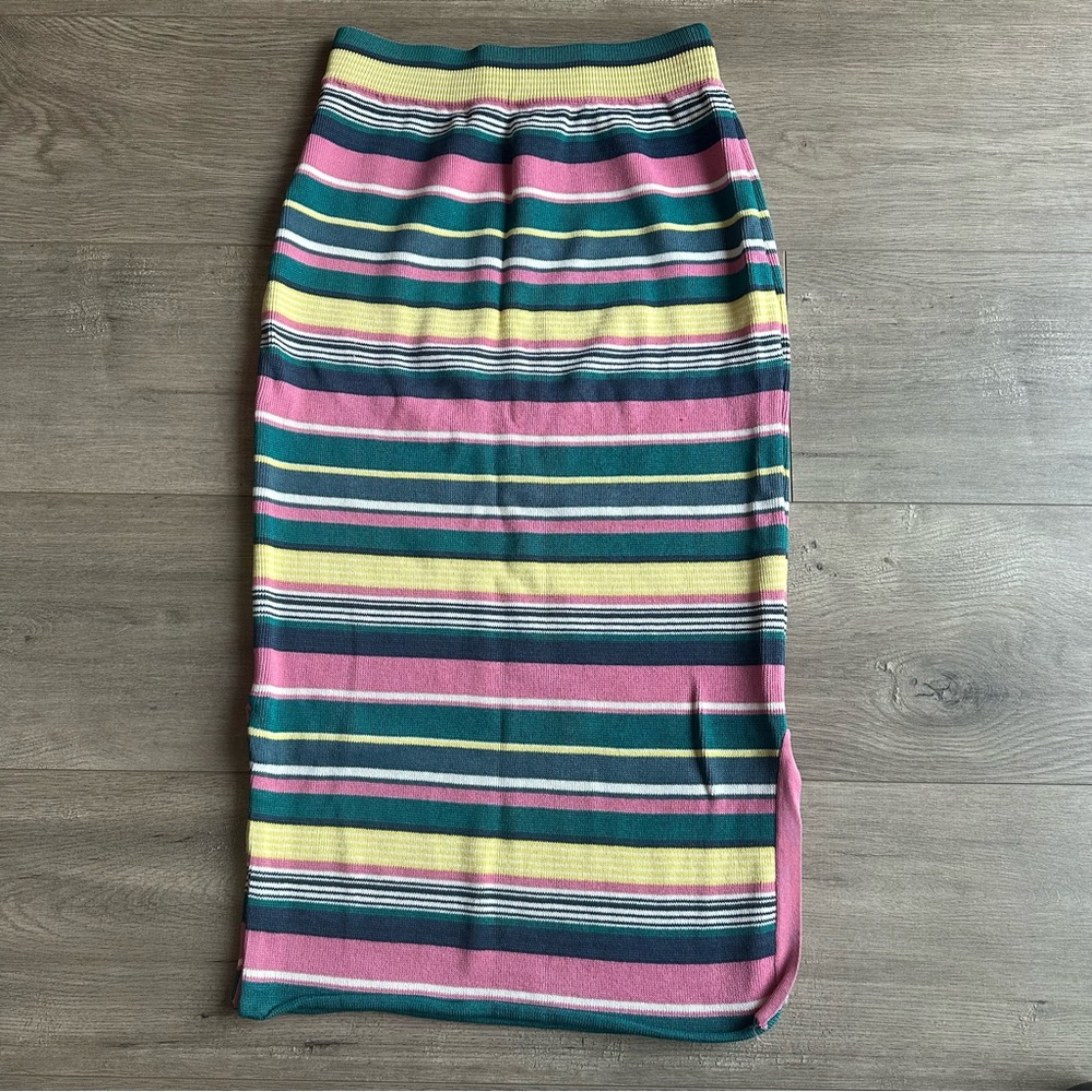 Anthropologie Maeve striped knit skirt - size small